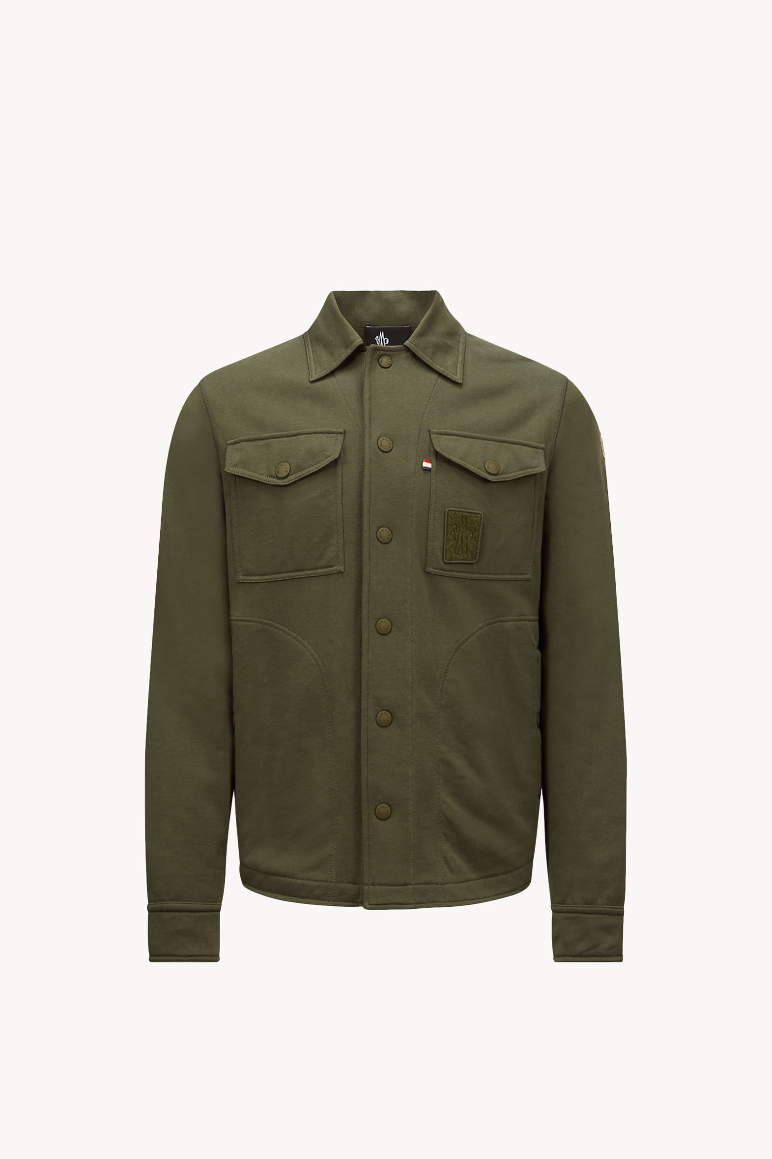 Camisa de algodón Hombre Verde Oliva Moncler 2